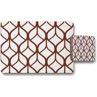 Benjamin Tate Design tiled geometrics placemat coaster set in Natural