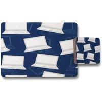 Benjamin Tate Design laptops placemat coaster set in Natural