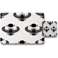 Benjamin Tate Design scarab silhouette placemat coaster set in Natural