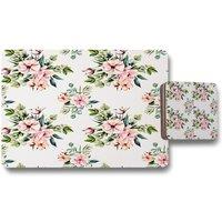 Benjamin Tate Design watercolour plants placemat coaster set in Natural