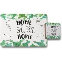 Benjamin Tate Design home sweet home placemat coaster set in Natural