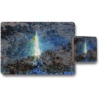 Benjamin Tate Design eiffel tower & bark placemat coaster set in Natural
