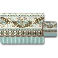 Benjamin Tate Design egyptian greek roman style placemat coaster set in Natural
