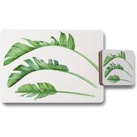Benjamin Tate Design triple botanical placemat coaster set in Natural