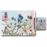 Benjamin Tate Design reaching for the sky placemat coaster set in Natural