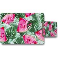 Benjamin Tate Design watermelon placemat coaster set in Natural