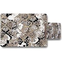 Benjamin Tate Design grunge pattern placemat coaster set in Natural