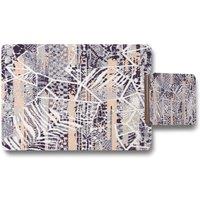 Benjamin Tate Design grunged print placemat coaster set in Natural