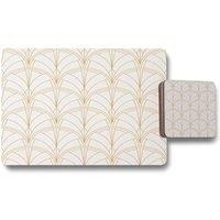 Benjamin Tate Design vintage minimalistic placemat coaster set in Natural