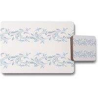 Benjamin Tate Design decorative swirls & flowers placemat coaster set in Natural