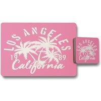 Benjamin Tate Design los angeles california placemat coaster set in Natural