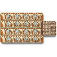 Benjamin Tate Design egyptian flower ornament pattern placemat coaster set in Natural