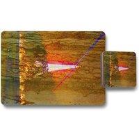 Benjamin Tate Design tower lights placemat coaster set in Natural