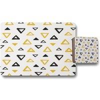 Benjamin Tate Design egyptian pyramids placemat coaster set in Natural