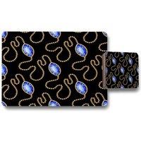 Benjamin Tate Design diamond necklaces placemat coaster set in Natural