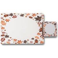 Benjamin Tate Design decorative autumn placemat coaster set in Natural
