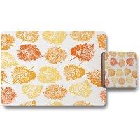 Benjamin Tate Design hand drawn boho spring seamless pattern placemat coaster set in Natural