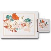 Benjamin Tate Design love flowers placemat coaster set in Natural