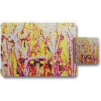 Benjamin Tate Design river thames & red branches placemat coaster set in Natural
