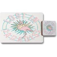 Benjamin Tate Design lost in paradise placemat coaster set in Natural