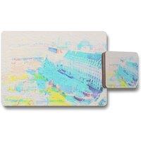 Benjamin Tate Design london eye park placemat coaster set in Natural