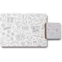 Benjamin Tate Design learning online placemat coaster set in Natural