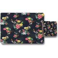 Benjamin Tate Design floral pattern placemat coaster set in Natural