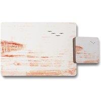 Benjamin Tate Design pier placemat coaster set in Natural