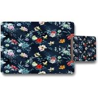 Benjamin Tate Design roses other bright flowers placemat coaster set in Natural