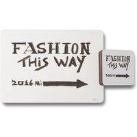 Benjamin Tate Design fashion this way placemat coaster set in Natural