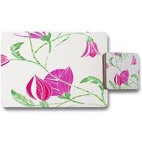 Benjamin Tate Design tulips placemat coaster set in Natural