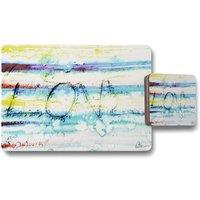 Benjamin Tate Design sand love placemat coaster set in Natural
