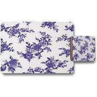 Benjamin Tate Design roses print on polka dots placemat coaster set in Natural