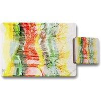 Benjamin Tate Design vanishing point placemat coaster set in Natural