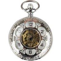 Oliver Tweed Pocket Watch Mechanical Peaky Blinders Hunter Automatic in Silver