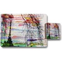 Benjamin Tate Design london street light placemat coaster set in Natural
