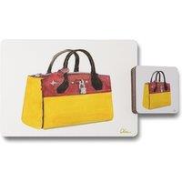 Benjamin Tate Design cool bag placemat coaster set in Natural