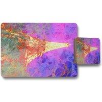 Benjamin Tate Design pinky tower placemat coaster set in Natural