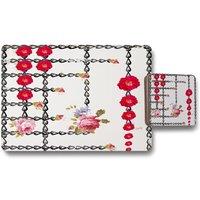 Benjamin Tate Design roses chains placemat coaster set in Natural