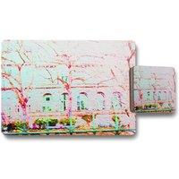 Benjamin Tate Design red tree in london placemat coaster set in Natural