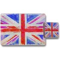 Benjamin Tate Design union jack placemat coaster set in Natural