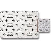 Benjamin Tate Design egyptian pyramid & ankh placemat coaster set in Natural