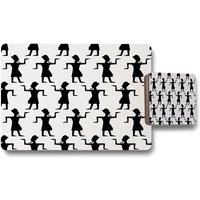 Benjamin Tate Design egyptian tribal art placemat coaster set in Natural