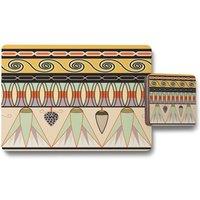 Benjamin Tate Design egyptian pattern placemat coaster set in Natural