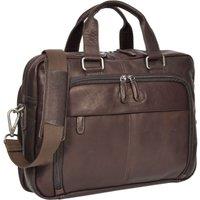 House of Leather Men's Mens Real Leather Briefcase Grab Handle Shoulder Handbag HL341 Tan in Brown | Size: Medium