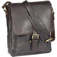 Mens Real Leather Cross Body Bag Travel Shoulder Handbag HOL14 Brown