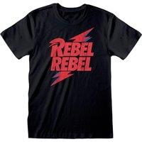 David Bowie Men's Rebel Rebel T-Shirt in Black | Size: Medium