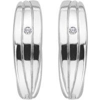 Hot Diamonds Women's Trio Hoop Earrings in Silver | Size: 5