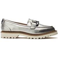 Moda In Pelle Women's 'Ettalee' Porvair Loafers in Metallic Silver | Size: 4