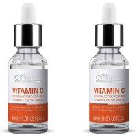 skinChemists professional Women's Anti-Ageing Vitamin C Salicylic Acid Facial Serum 30ml x 2 Duo Pack in White